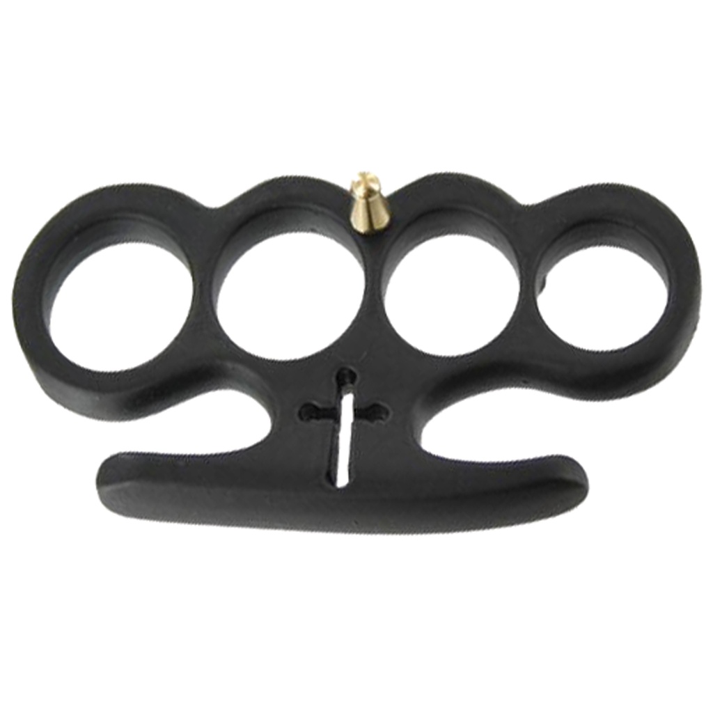 Holy Cross Buckle Impact Brass Knuckles - Midnight Black