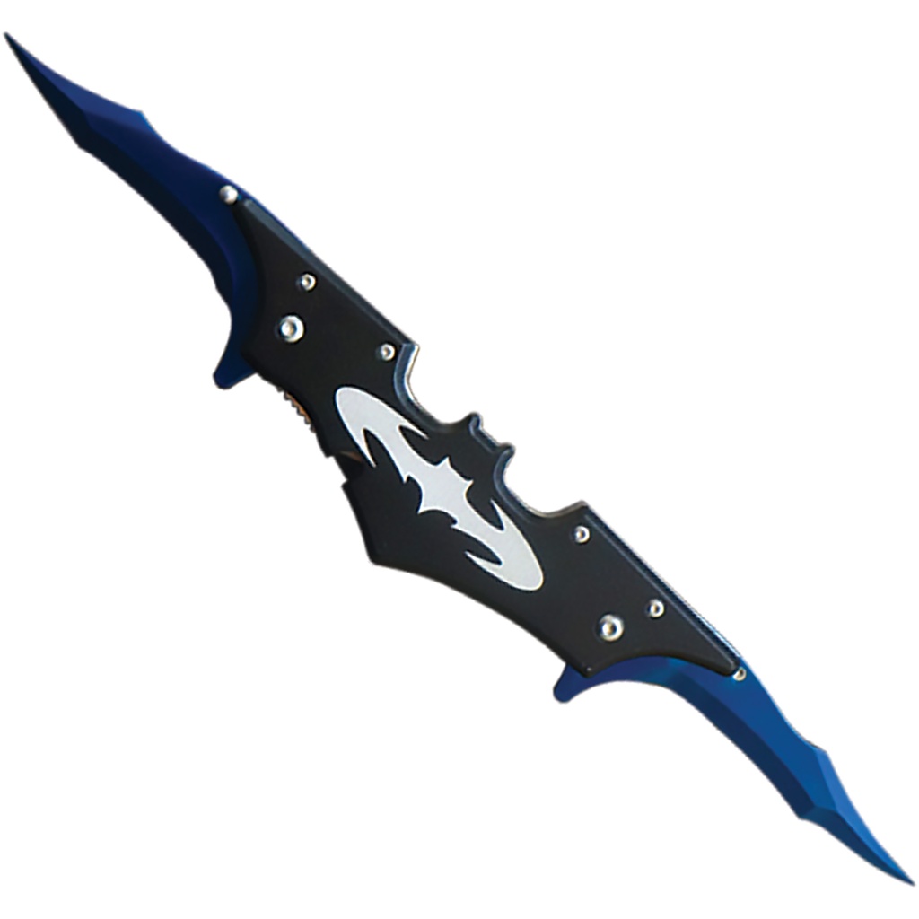 Night Wing Dual-Edge Assisted Opening Knife - Blue Titanium
