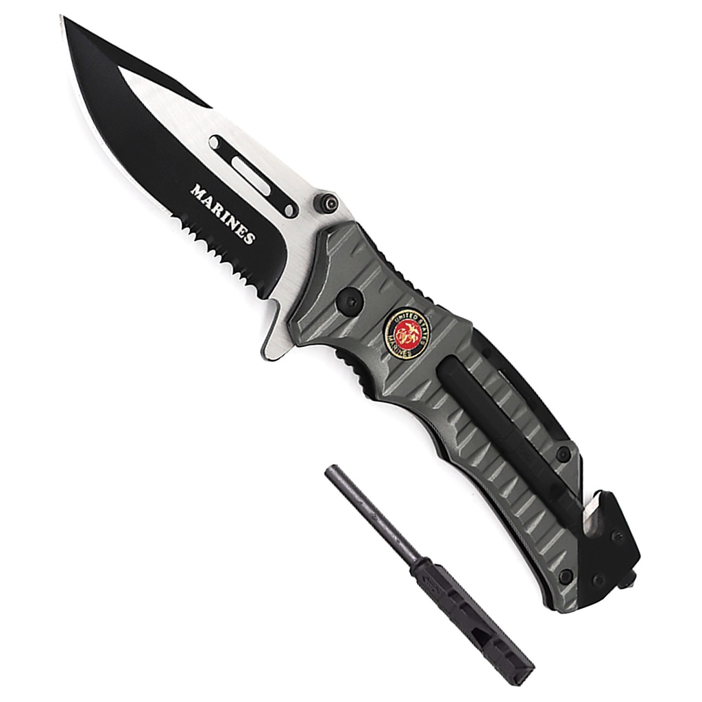 Marine Crest Rapid-Deploy Assisted Opening Knife - Matte Black