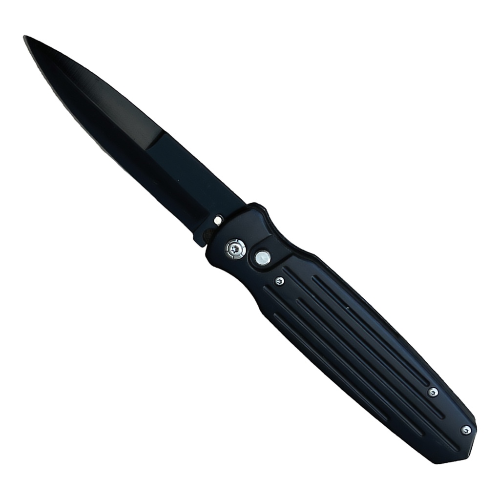 Blackout Phalanx Double-Bevel Automatic Knife - Matte Black