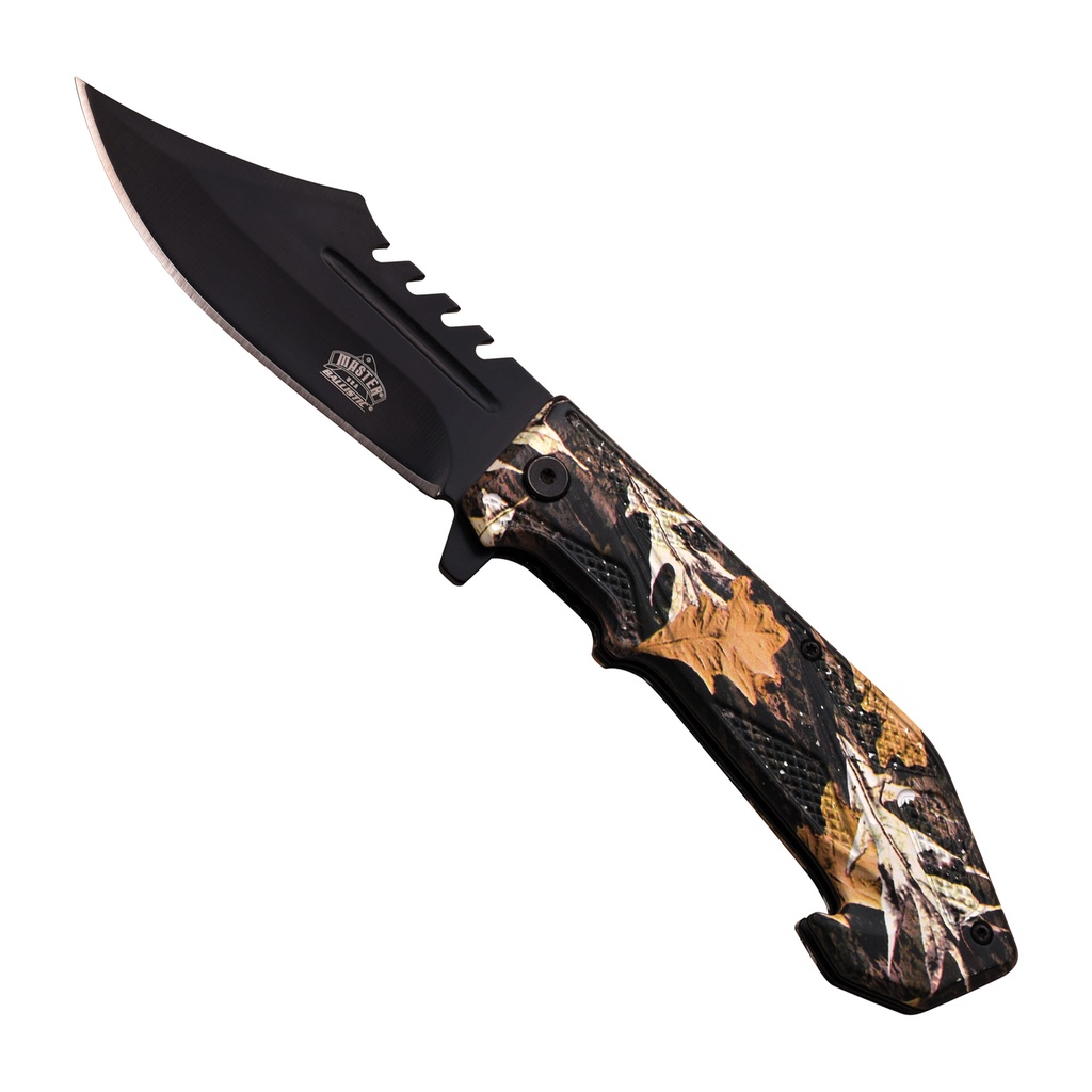 Brushfall Rapid-Deploy Spring Assisted Pocket Knife - Brown Camo