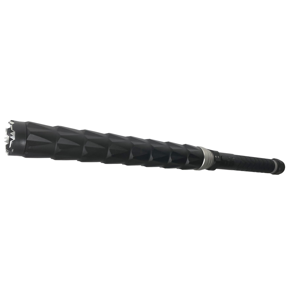 Lightning Reach Intimidation Stun Baton - Midnight Black Aluminum