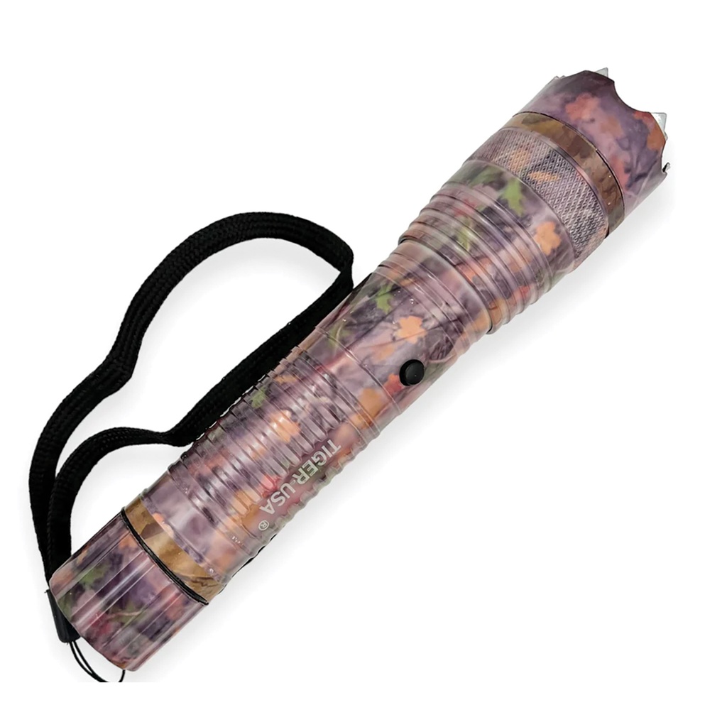 TrailGuard Rechargeable Stun Gun Flashlight - Pink Camo