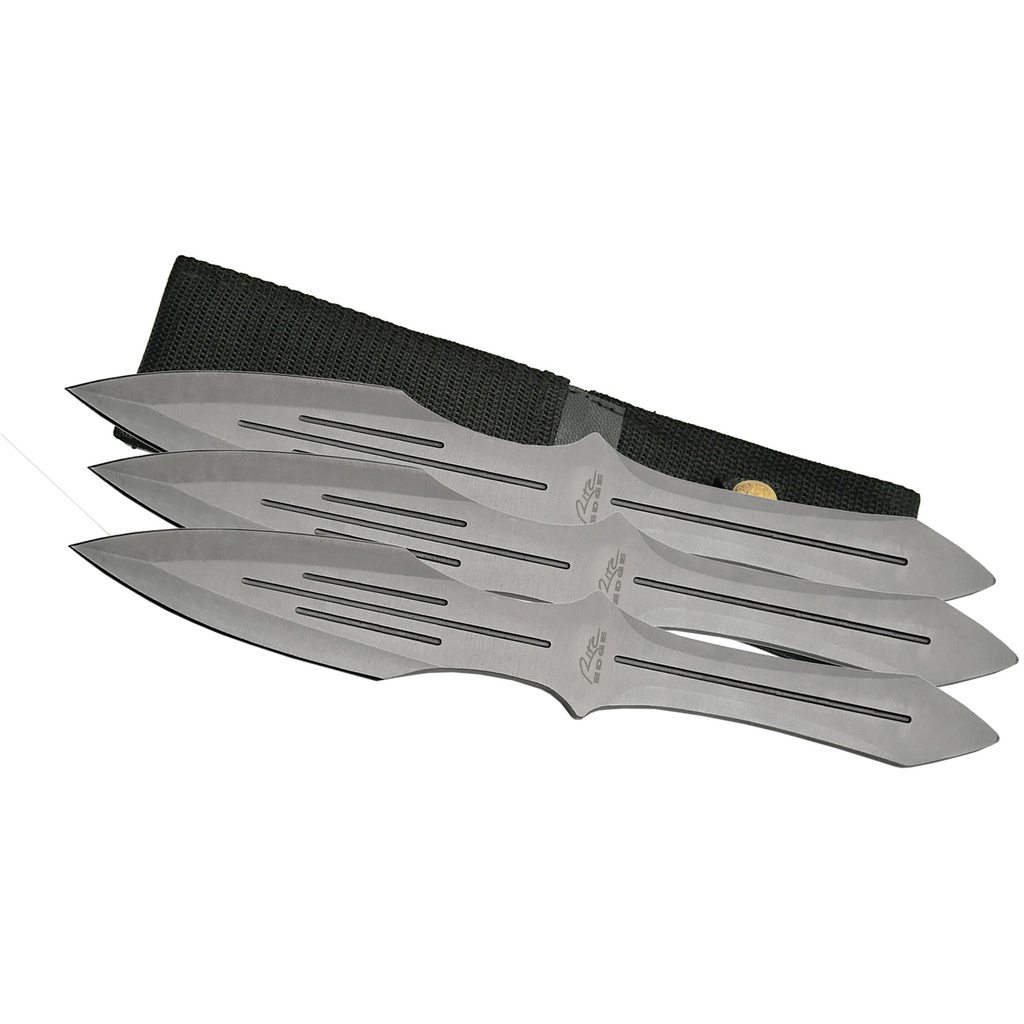 Tri‑Balance Flight Precision Throwing Knife Set - Silver Steel