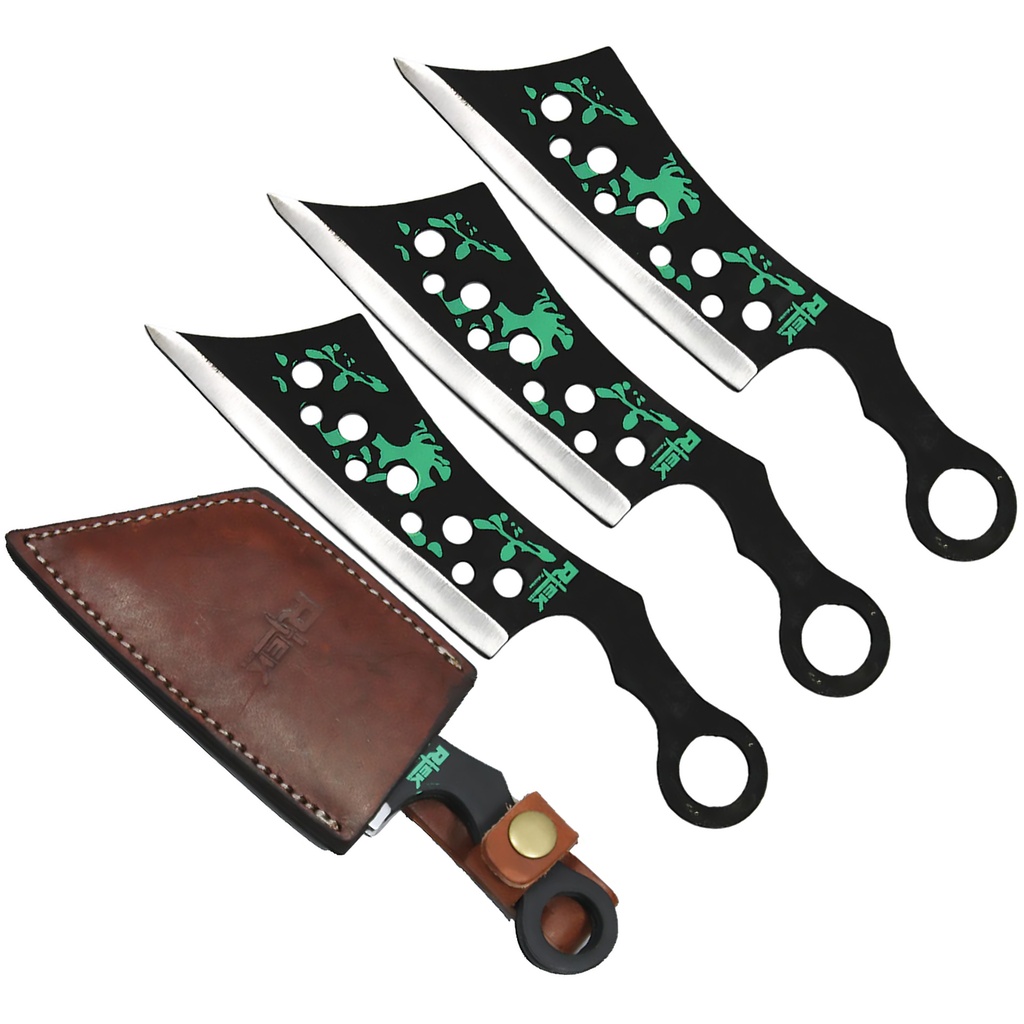 Undead Cleaver Precision Throwing Knife Set - Black Steel