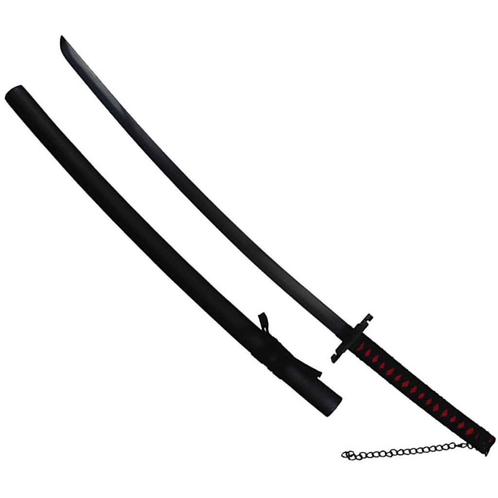 Crimson Chain Stealth Heritage Katana Sword - Black Scabbard