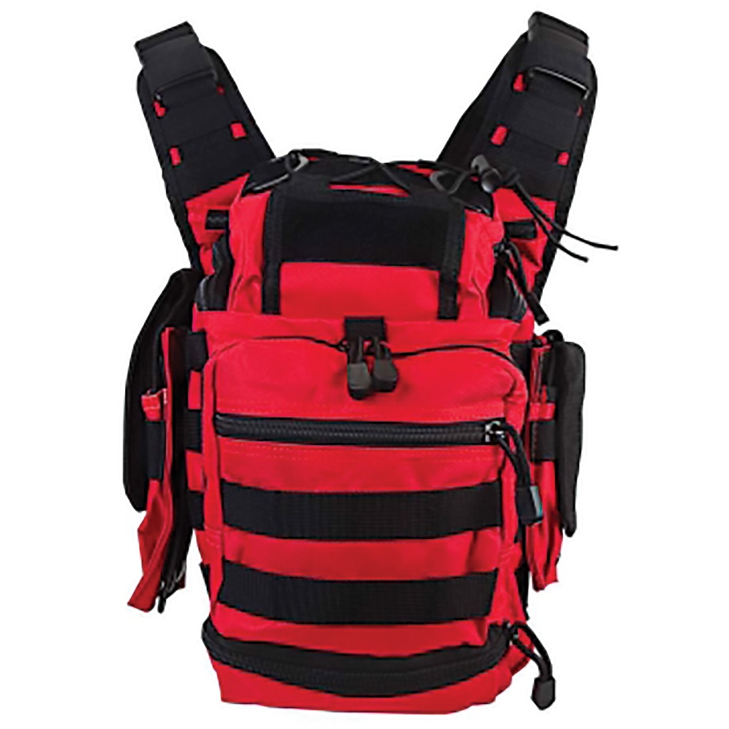 Redline Command Multi‑Mission First Responder Utility Bag - PVC Red with Black Trim