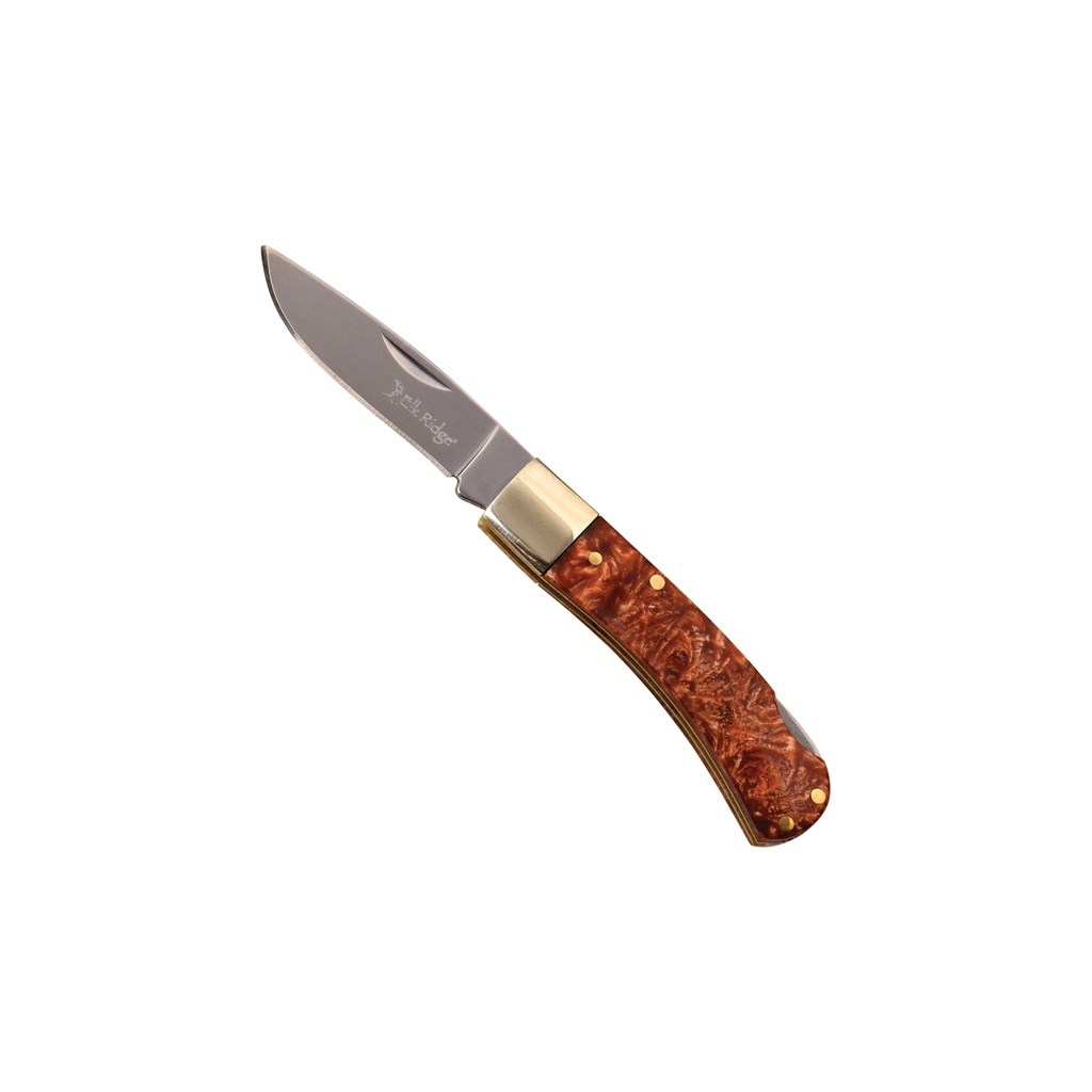 Heritage Brass Gentleman’s Folding Pocket Knife - Red Wood
