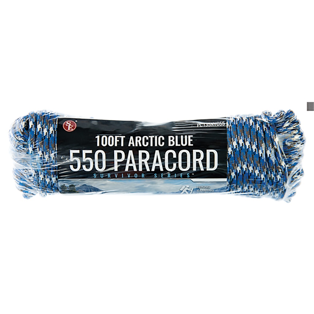Glacier Weave 7-Strand Survival Paracord - Arctic Blue Camo