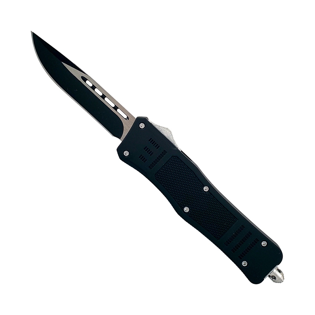Grip-Lock Mid-Balance OTF Knife - Rubberized Black