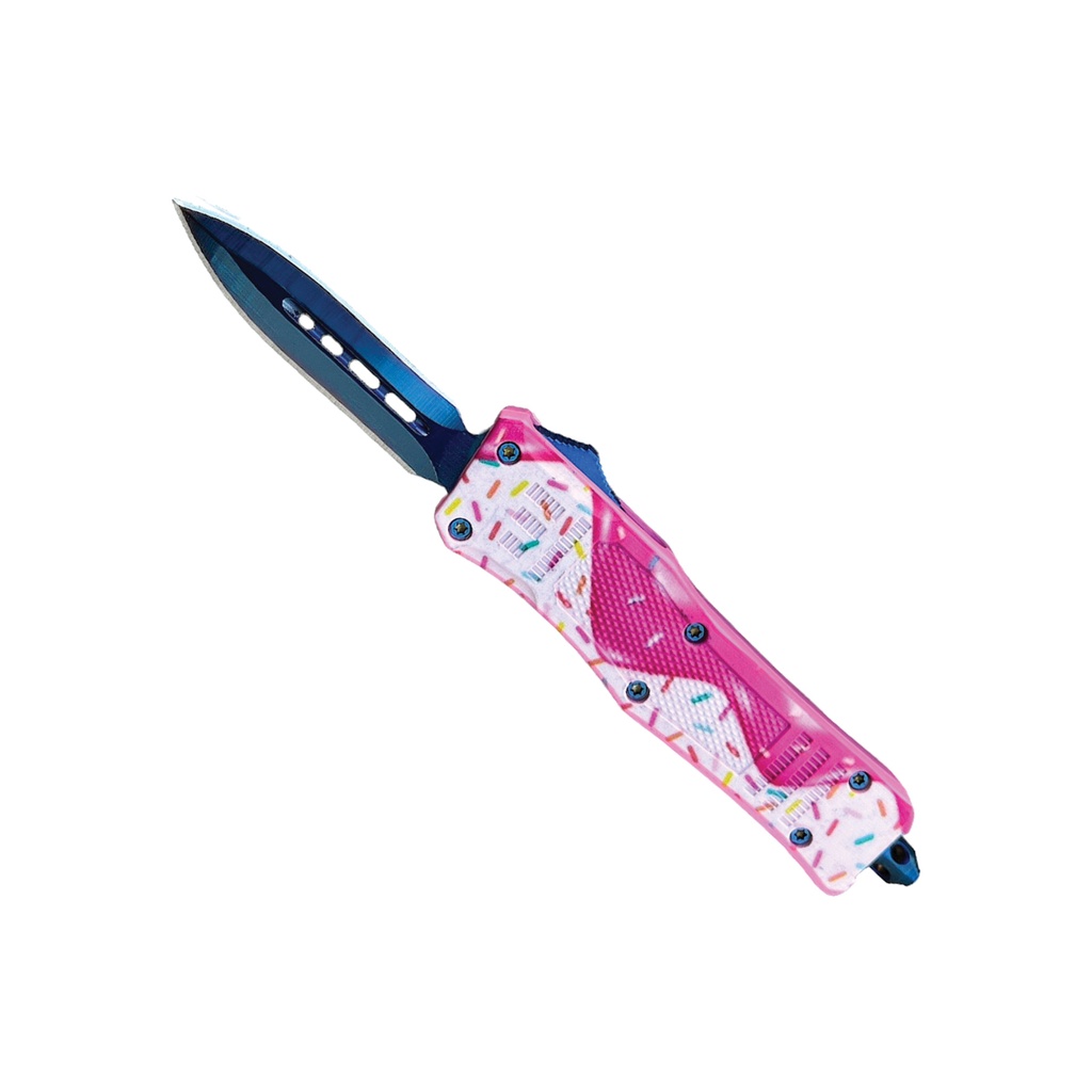 Cupcake Icing Quick-Deploy OTF Knife - Blue Titanium