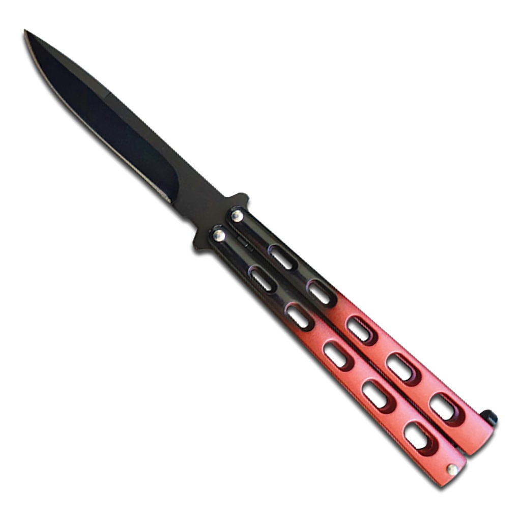Crimson Vent Balanced Butterfly Knife - Red/Black