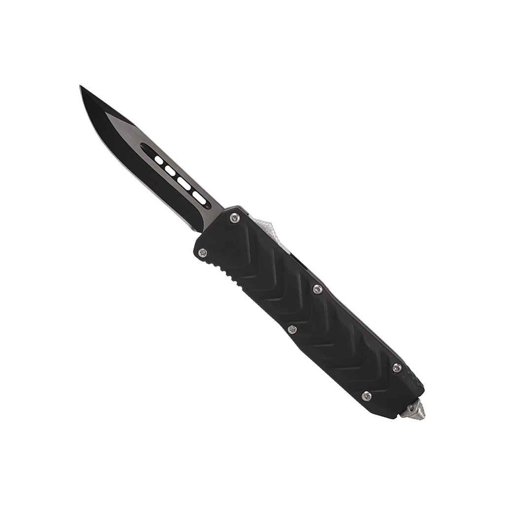 V-Grip Rapid-Deploy Compact OTF Knife - Black Aluminum