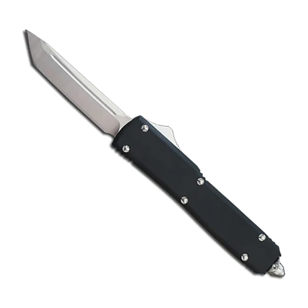 Satin Edge Gentleman's Quick-Deploy OTF Knife - Black Metal