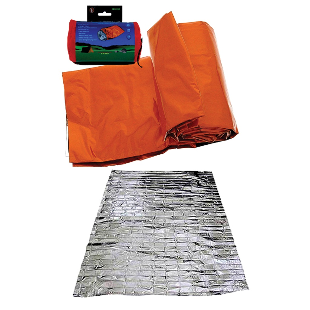 Signal Ember Heat-Reflective Emergency Mylar Sleeping Bag - Orange Mylar