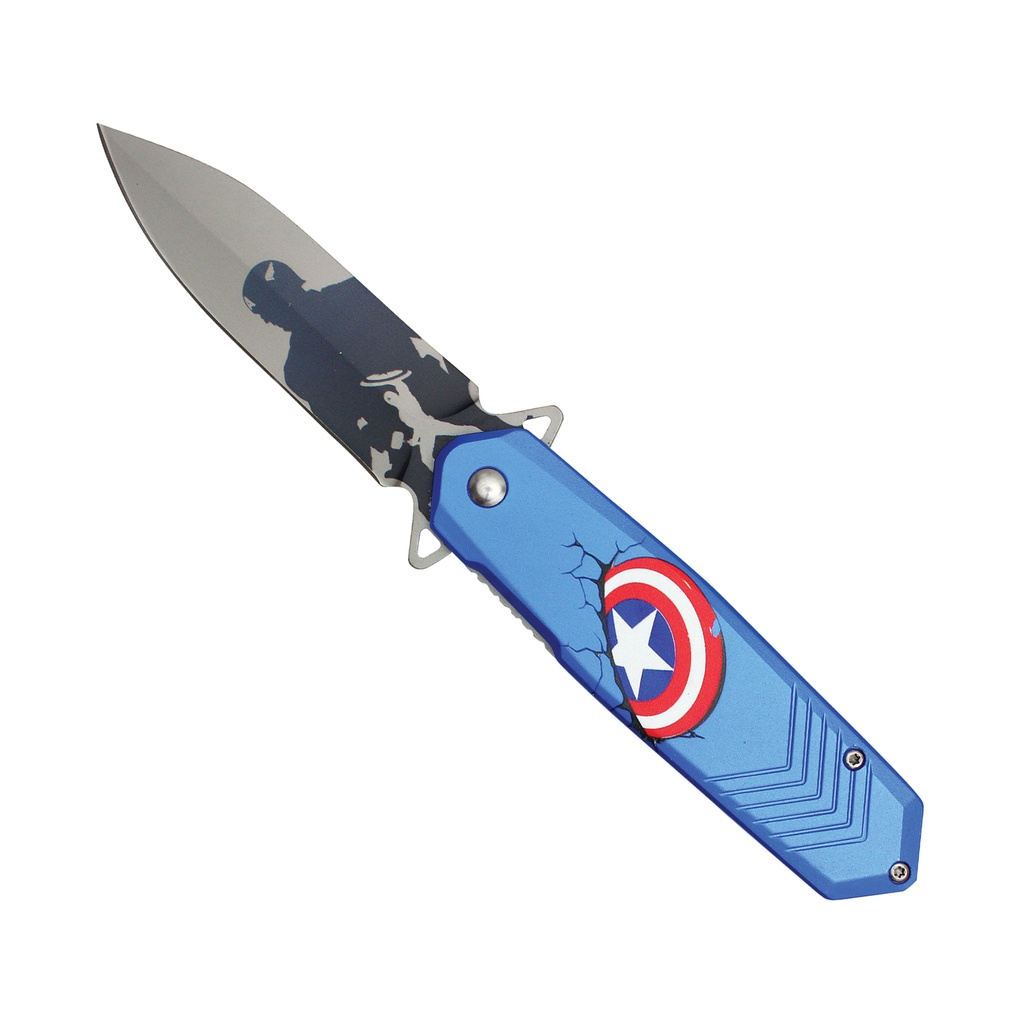 Star Defender Quick-Deploy Assisted Pocket Knife - Blue