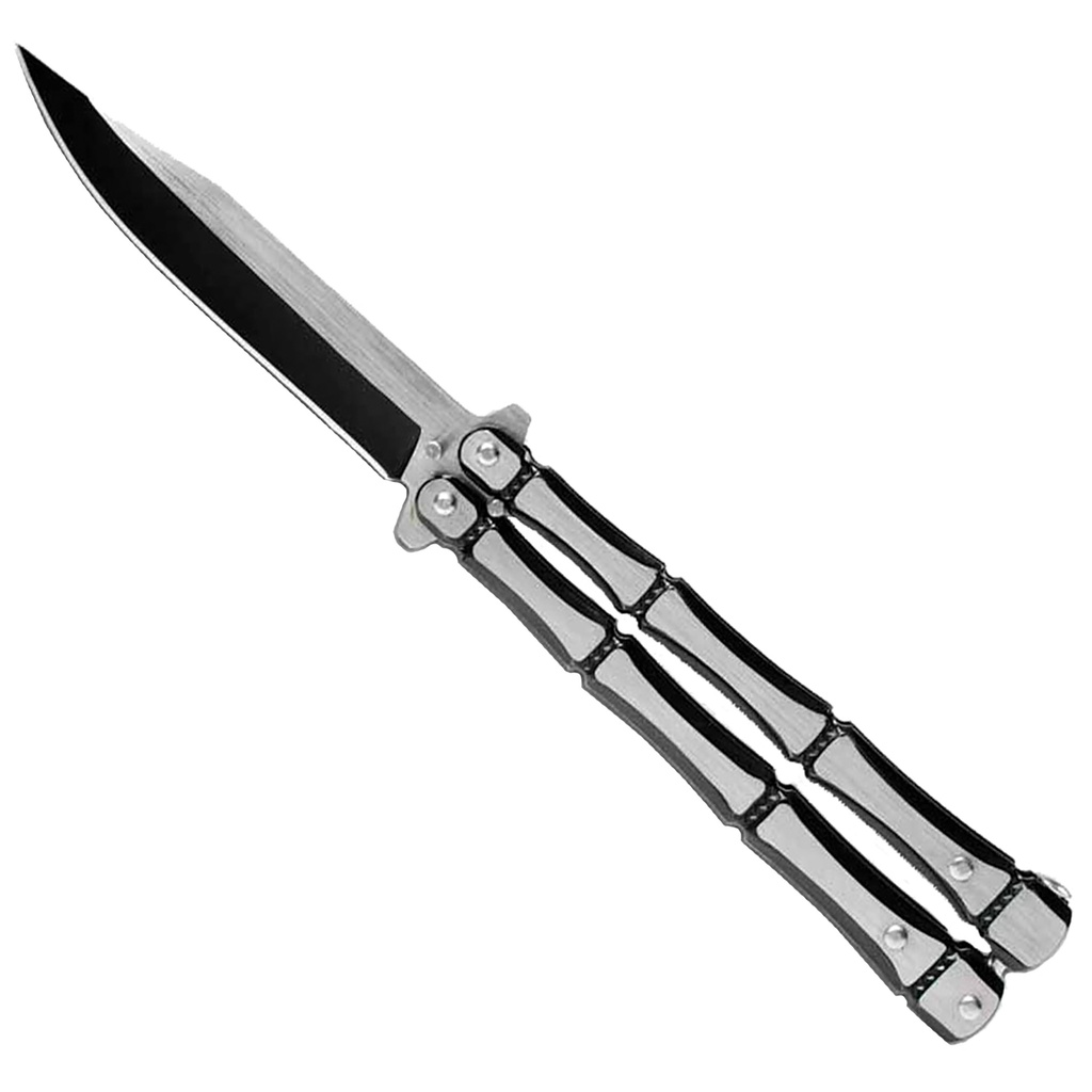 Bone Matrix Balanced Flip Butterfly Knife - Stainless Steel