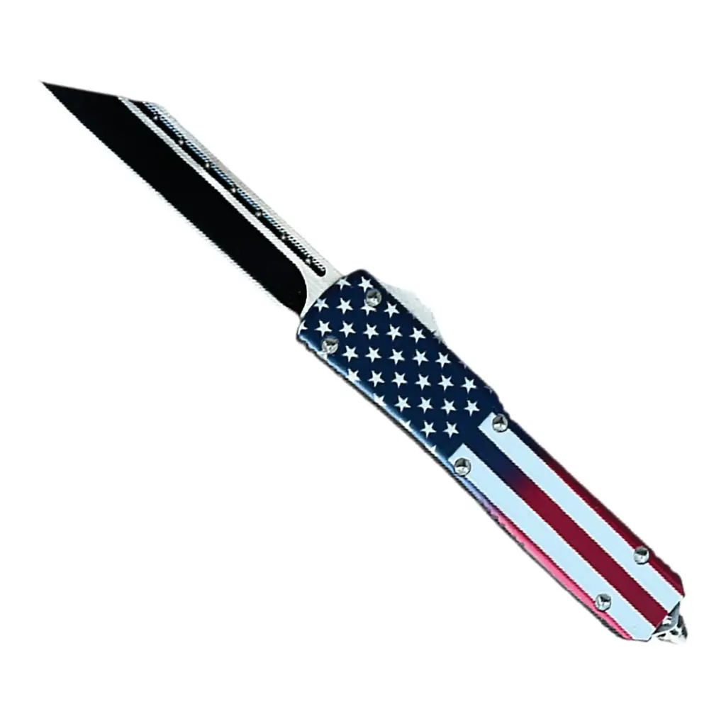 Patriot Surge Double-Action OTF Knife - USA Flag