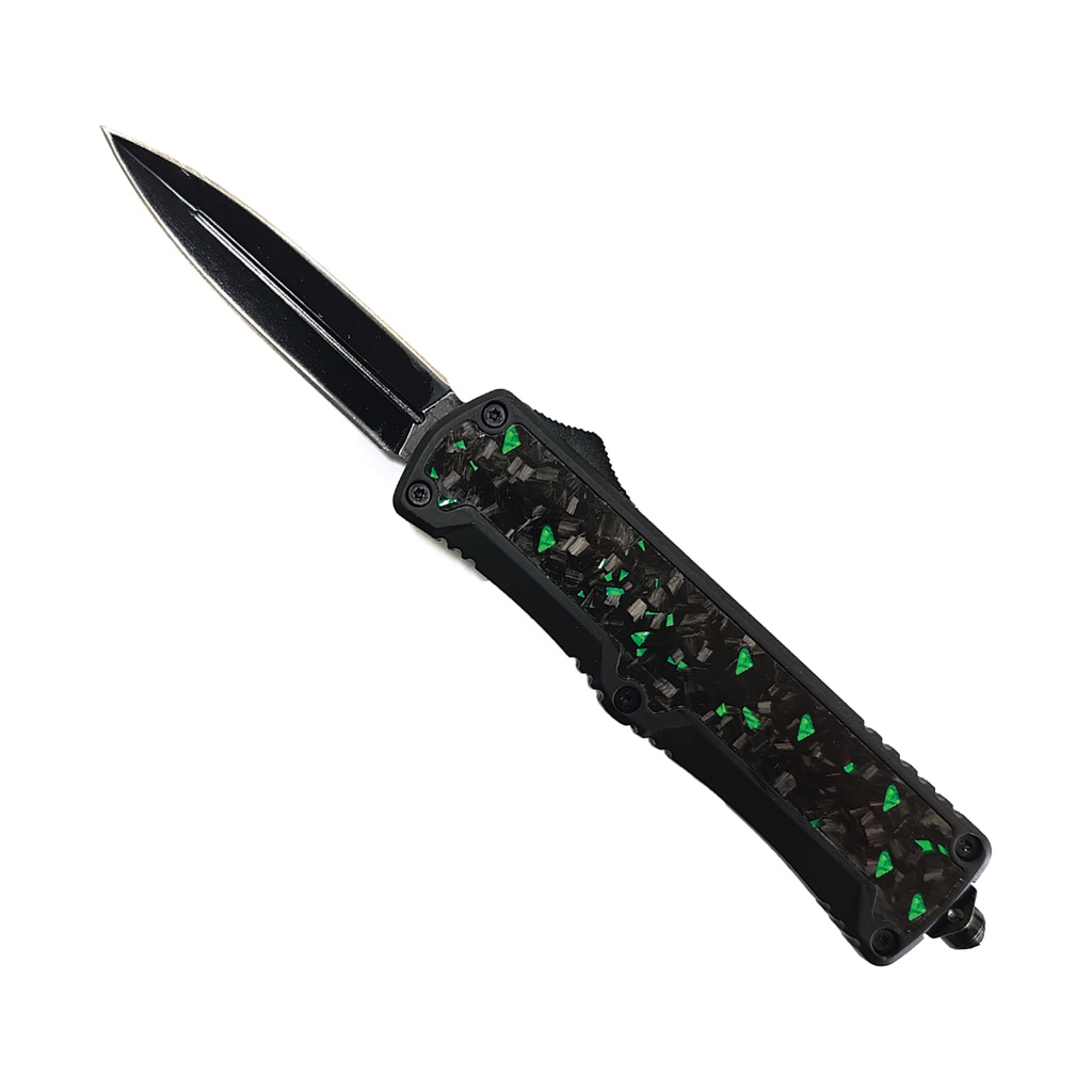 GreenForged Weave Quick-Deploy OTF Knife - Carbon Fiber Green
