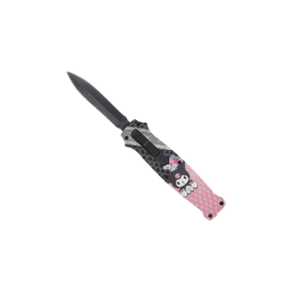 Hello Kitty Kawaii-Contrast Mini OTF Knife - Pink Aluminum