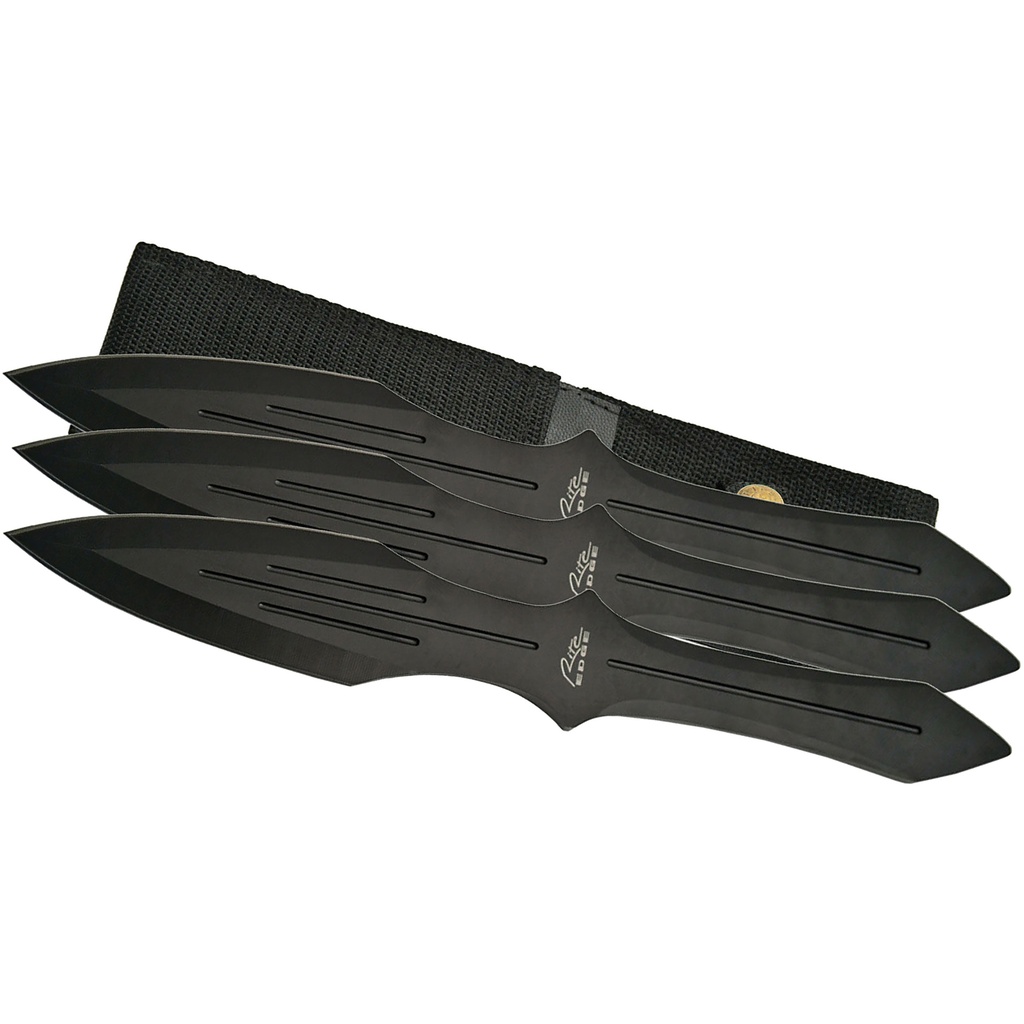 Shadow Balance Aerodynamic Throwing Knife Set - Black Steel