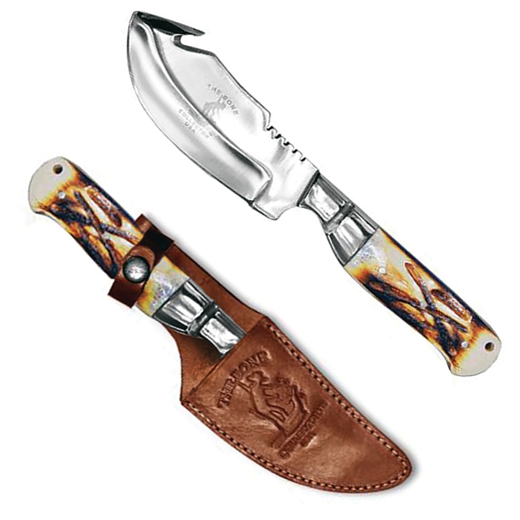 Ridge Runner Gut Hook Skinning Knife - Bone Handle