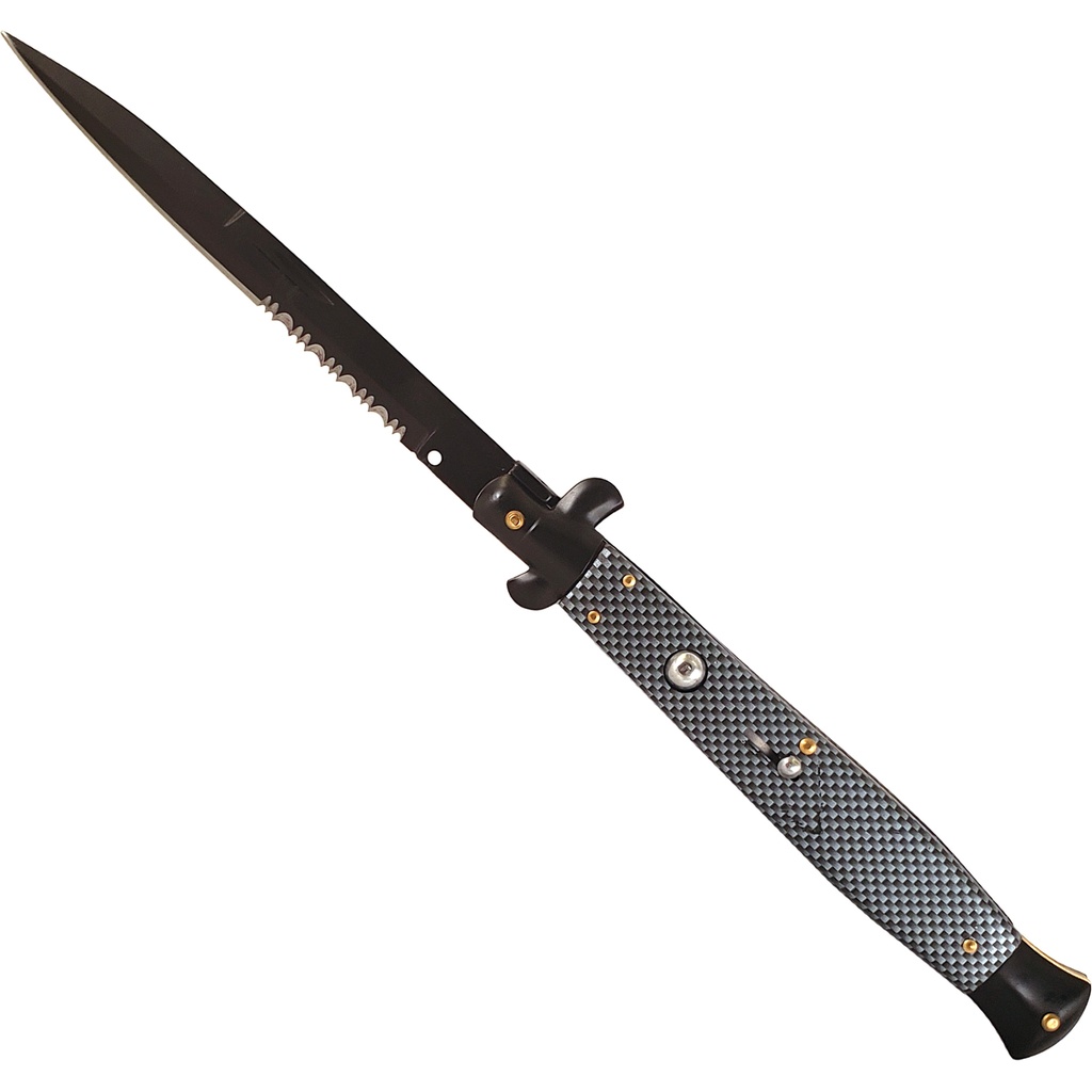 XL Godfather Stiletto Switchblade - Carbon Fiber