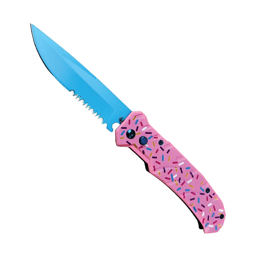 SweetSlice Sprinkle Specter Automatic Knife - Pink/Blue Blade
