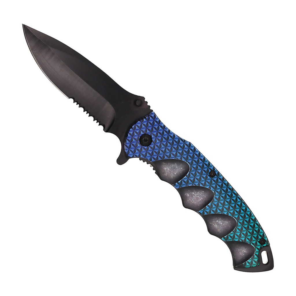 Spectral Grip Spring-Assisted Knife - Blue