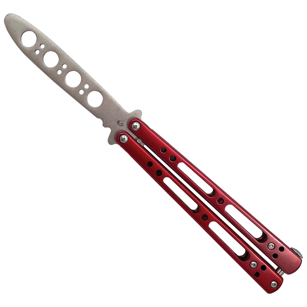Anodized Handle Training Butterfly Knife - Red