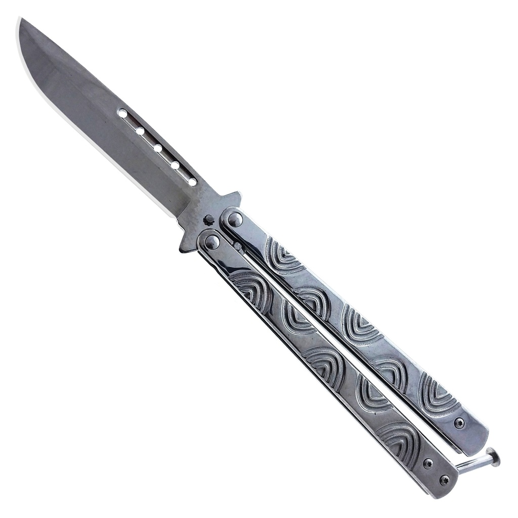Crop Circles Training Butterfly Knife - Chrome