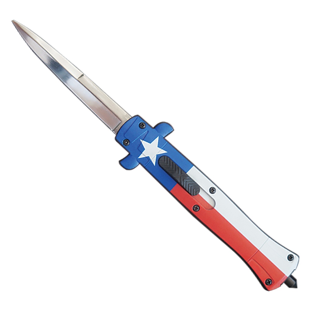 Lone Star Legacy Tribute OTF Knife - Texas Flag ABS