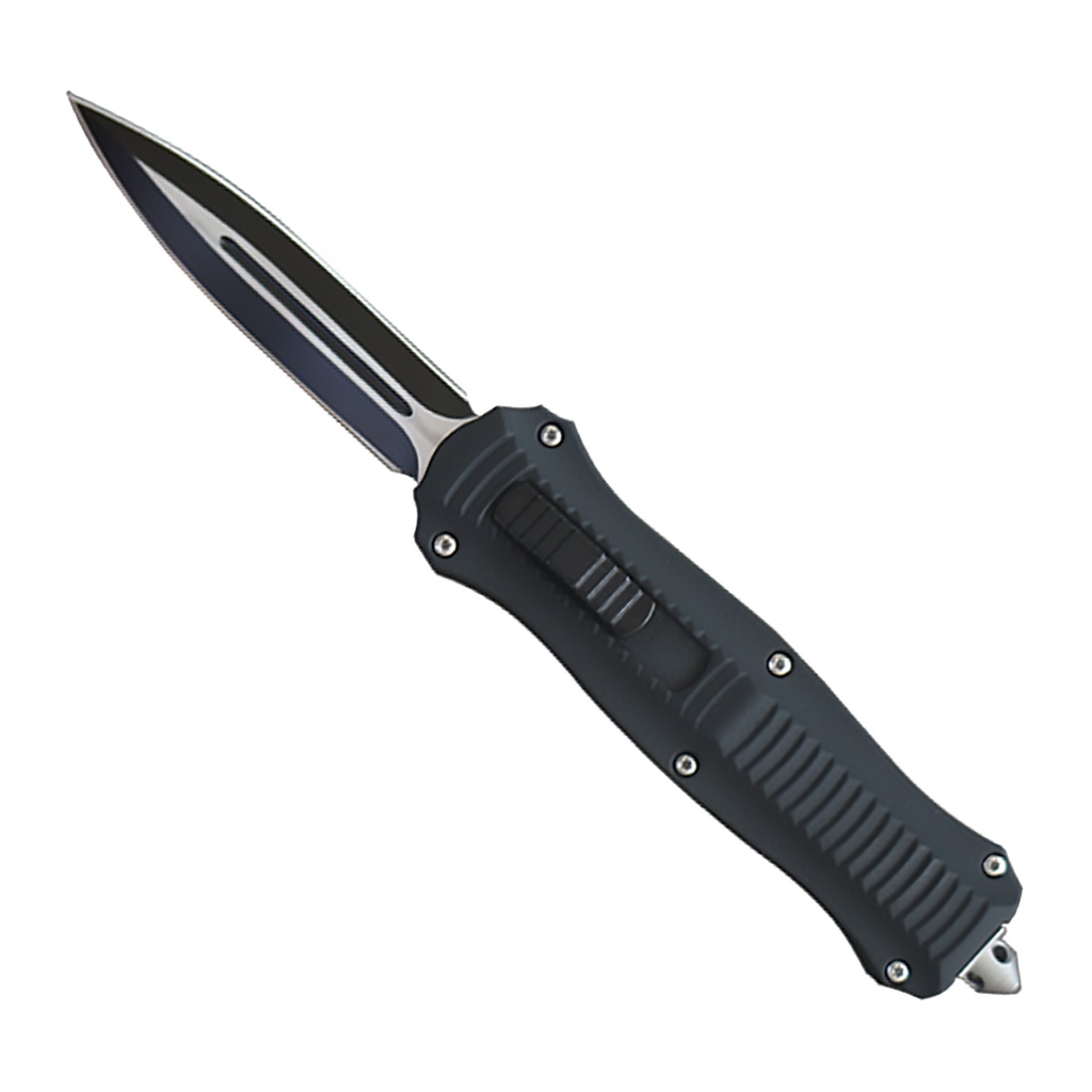 Front Switch Double Edge OTF Knife - Two-tone Blade