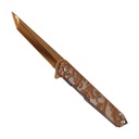 SAMPLE -Dragon Ember Quick-Deploy Spring Assisted Knife - Gold Blade