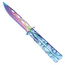 Dragon Mirage Flipping Butterfly Knife - Rainbow Steel