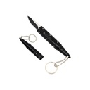 Stealth Capsule Keychain OTF Knife - Matte Black