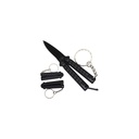 Shadow Flip Mini Butterfly Knife Keychain - Black Steel