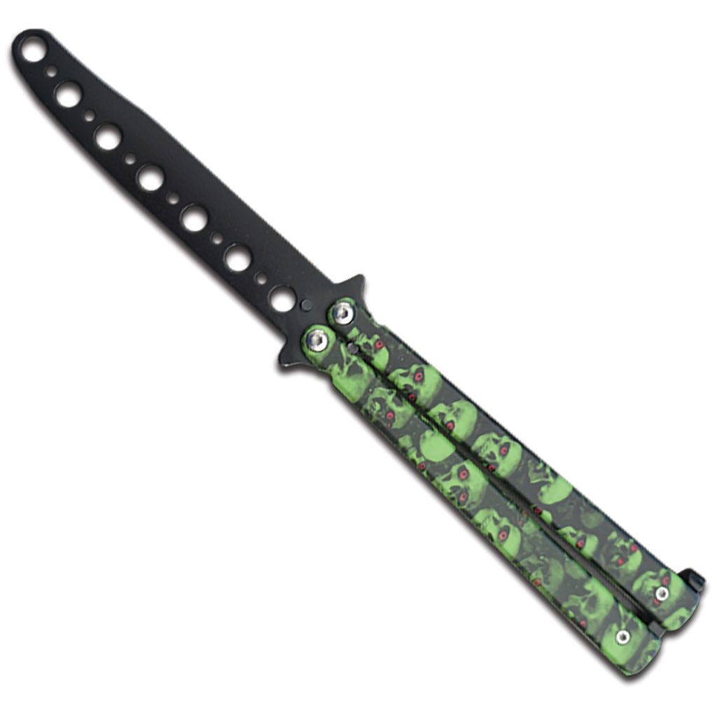 Outbreak Flow Balisong Trainer - Zombie Green