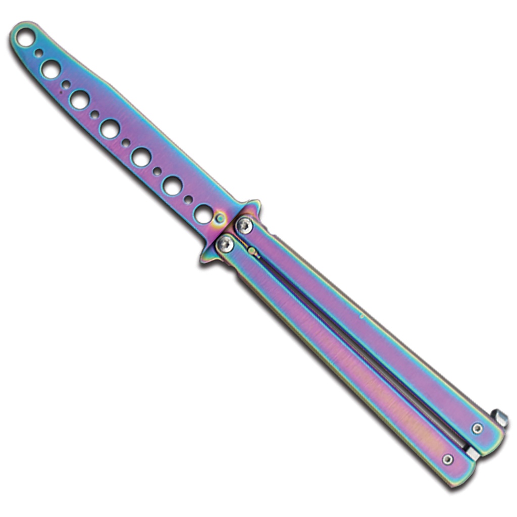 Prism Flow Beginner-Friendly Balisong Trainer - Rainbow Iridescent