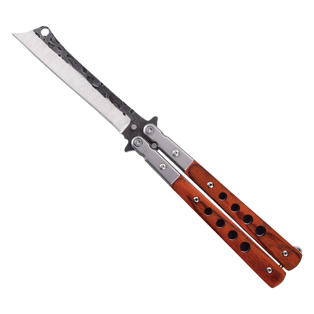 Heritage Flow Flip-Ready Butterfly Knife - Red Wood