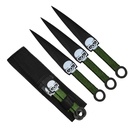 Grim Balance Skull Throwing Knife Set - Green Cord