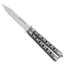 Aero-Balance Six-Hole Butterfly Knife - Silver
