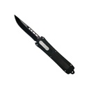 Midnight Weave Front-Button OTF Knife - Carbon Fiber Black