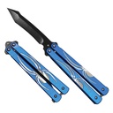 Spider Web Balance Butterfly Knife Trainer - Blue Steel