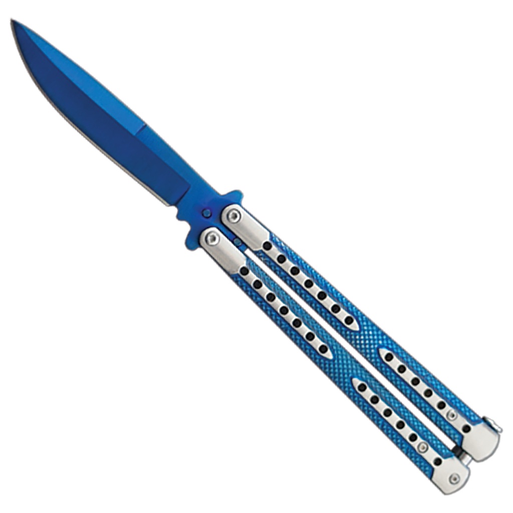 Electric Flow Flip-Ready Balisong - Blue Titanium