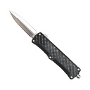 Carbon Weave Twin-Edge OTF Dagger Knife - Carbon Fiber