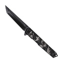 Dragon-Scale Quick-Strike Spring Assisted Knife - Matte Black