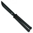 Midnight Glider Precision-Flip Butterfly Knife - Black Aluminum