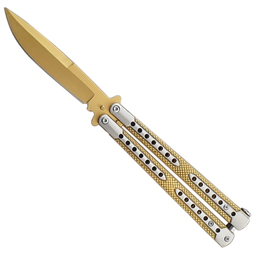 Auric Pivot Precision Butterfly Knife - Gold Titanium