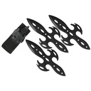 Shadow Flame Warrior Throwing Knife Set - Black Stainless